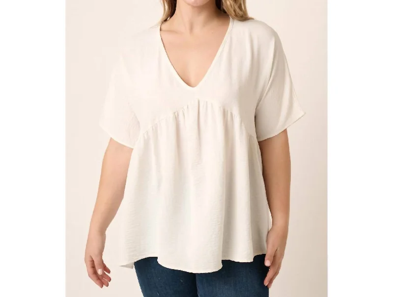 Limited Edition Cassie Baby Doll Top In Ivory