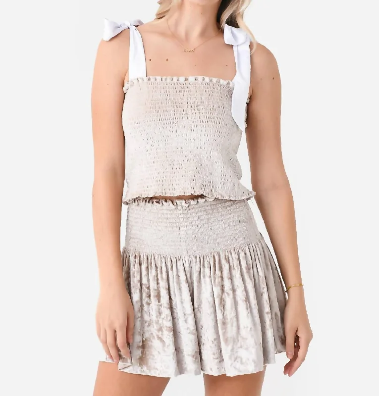 Stock Up and Save Cece Top In Moonlight Velvet
