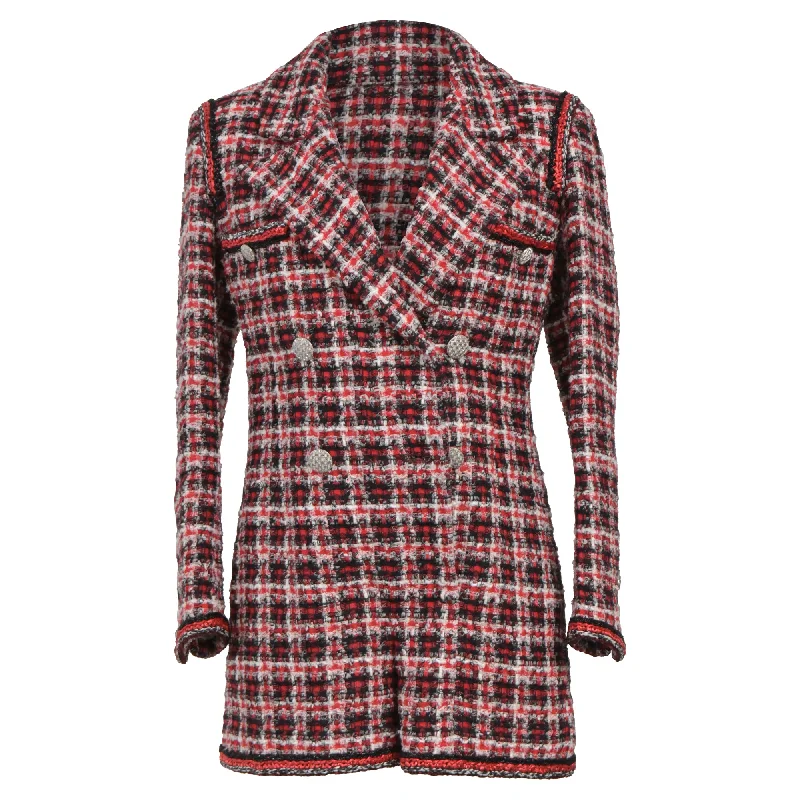 Today Only Chanel Double-Breasted Romper in Red Tweed