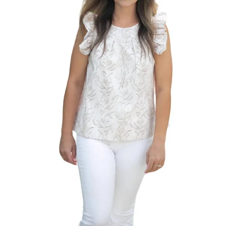 Early Access Charlie Top In Pink Green Vine
