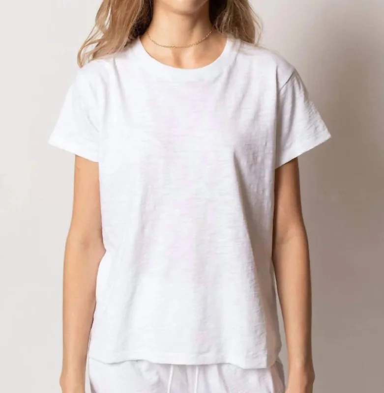 Massive Deals Chloe Short Sleeve Tee Top In White