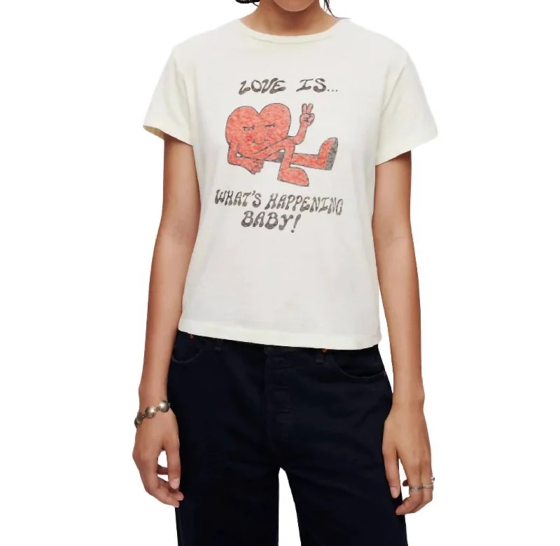 Deal Mania Classic What's Happening Tee Top In Vintage White
