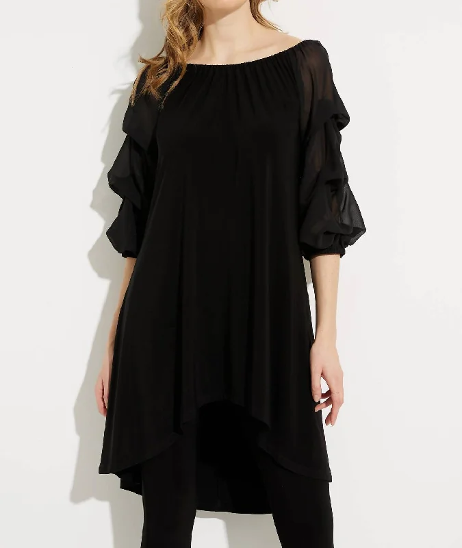 Daily Deals Cold Shoulder Tunic In Black