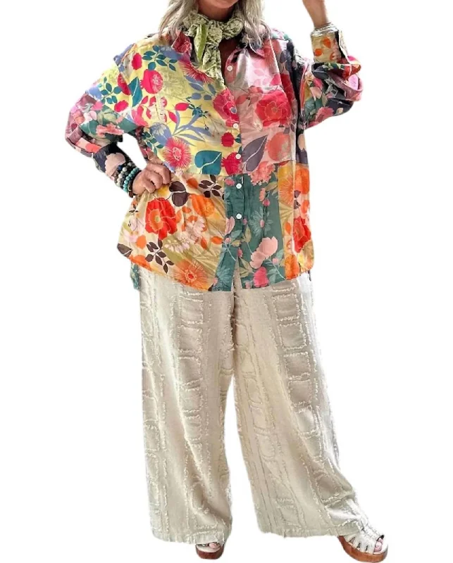 Value Deals Colorful Garden Top In Multi-Colored
