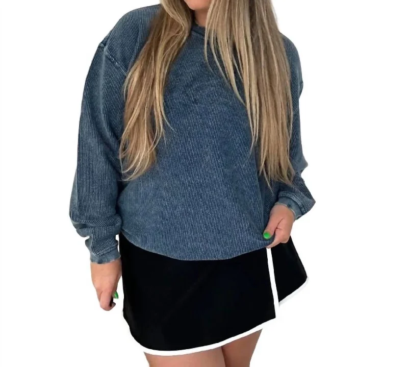 Sale Event Corded Crew Sweatshirt In Navy