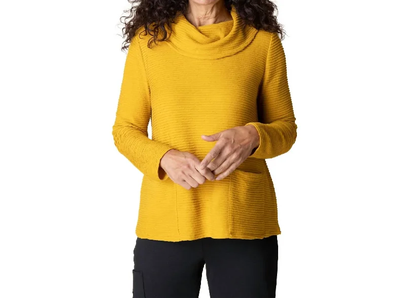 Final Markdown Cowl Neck Tunic In Honey