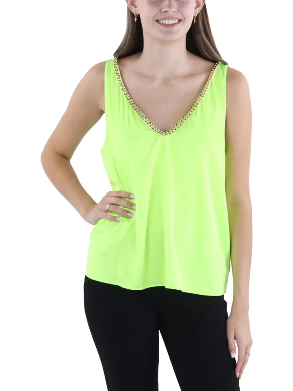 Sale Event Dallas Womens Satin Chain Tank Top