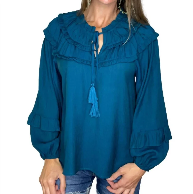 Special Discount Diana Blouse In Teal