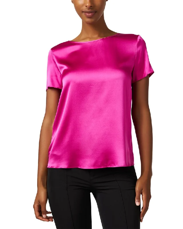 Massive Deals Emporio Armani Satin Silk-Blend Top