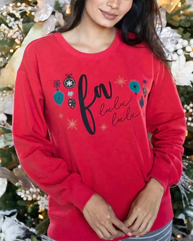 Price Cut Falala Holiday Sweatshirt In Red