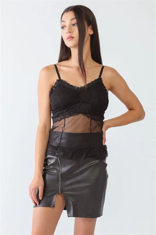 Fantastic Deals FASHION4YOU Sheer Mesh Lace Push-Up Bustier