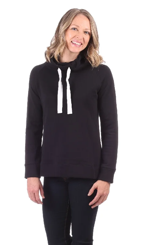 Hurry In Finley Funnel Neck in Black