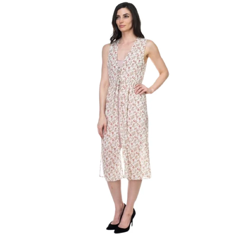 Special Promotion Floral Sheer Self Tie Duster