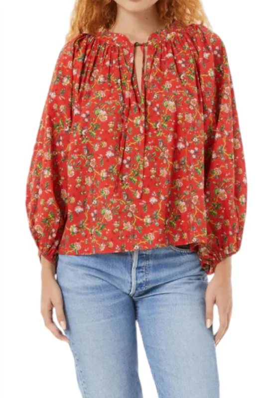 Early Bird Discount Flowered Poet Top