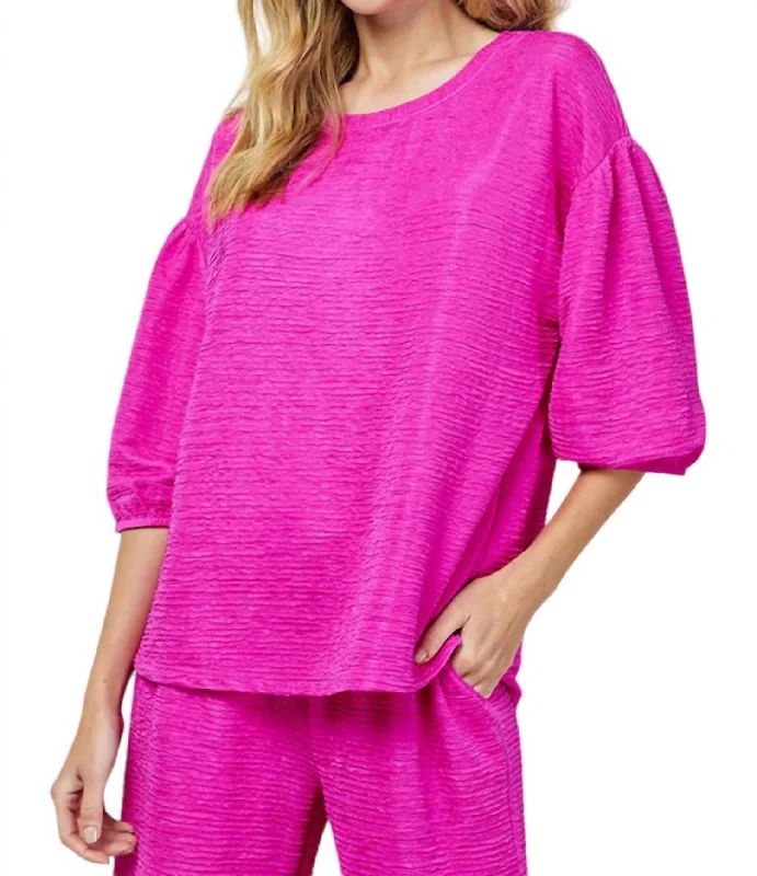 Buy More, Save More Forever Stylish Top In Fuchsia