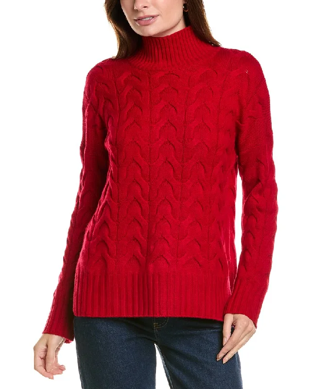 Exclusive Savings Forte Cashmere Luxe Cable Funnel Neck Wool & Cashmere-Blend Tunic