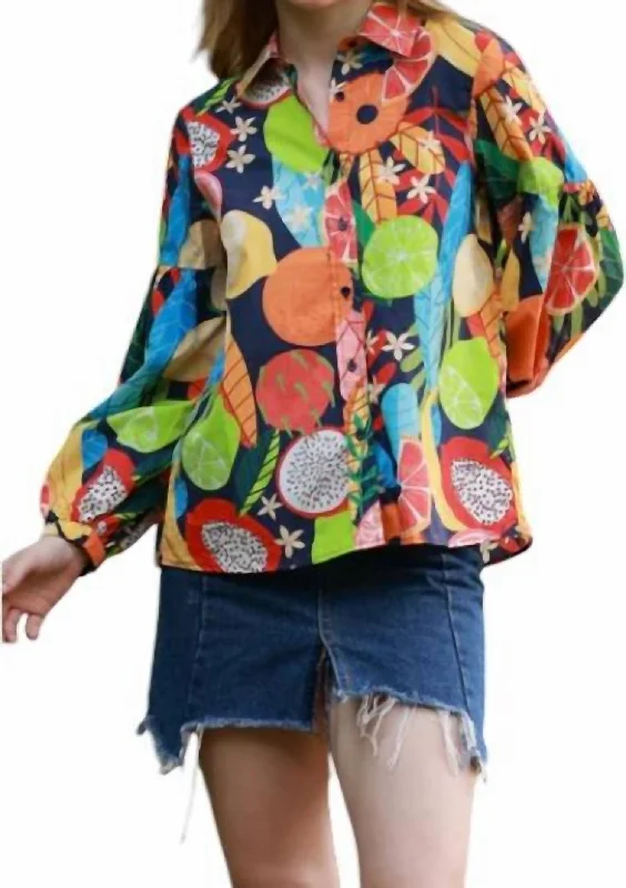 Exclusive Online Offer Fruit & Floral Blouse In Feather Floral