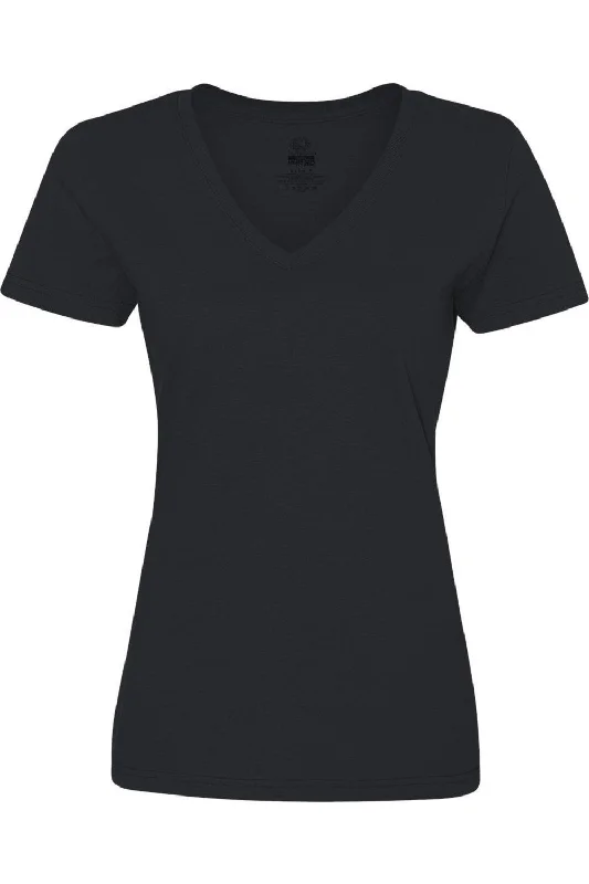 Savings Event Fruit of the Loom HD Cotton Women´s V-Neck T-Shirt