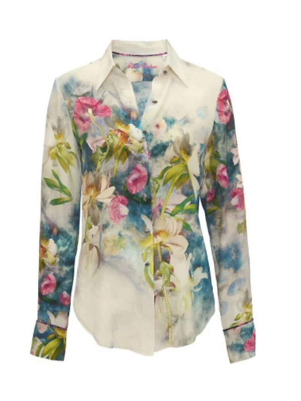 Factory Direct Sale Gabriela Shirt In Floral White
