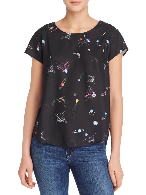 Super Savings Galaxy Womens Printed Graphic Pullover Top