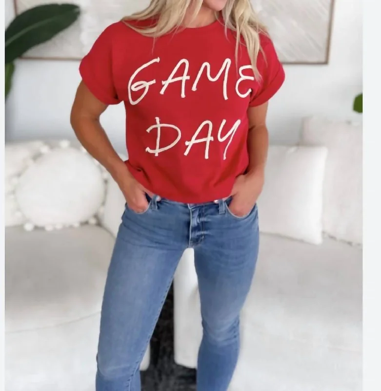 Price Fest Game Day Top In Burgundy