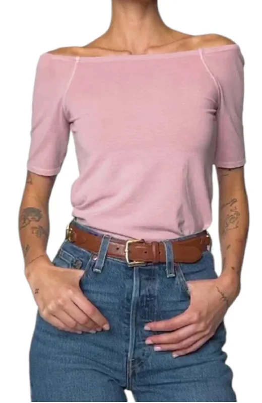 Holiday Sale Giana Off The Shoulder Top In Violet Ice