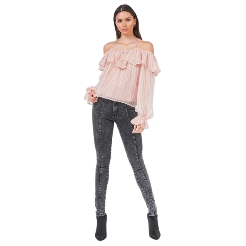 Huge Discounts Halter Tie Woven Top