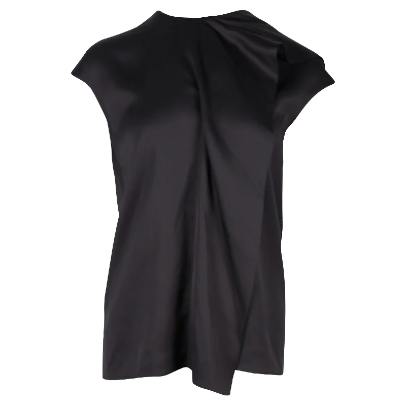 Take Advantage Hermès Sleeveless Blouse in Black Silk