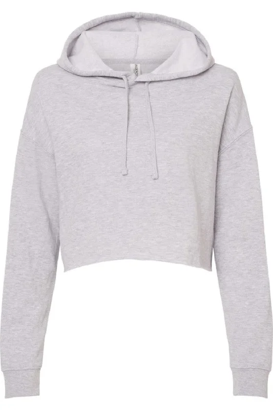 Time-Limited Offer Independent Trading Co. Womens Lightweight Crop Hooded Sweatshirt