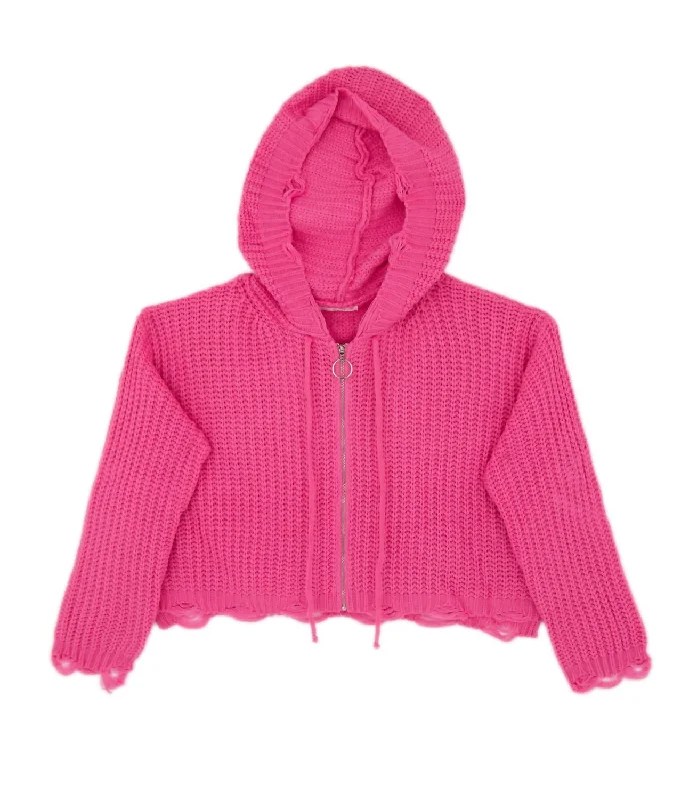 Price Reduction Iris Zip Hoodie In Hot Pink