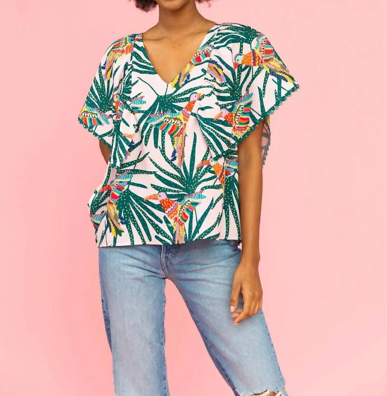 Best Bargains Kimmie Top In Parrot Party
