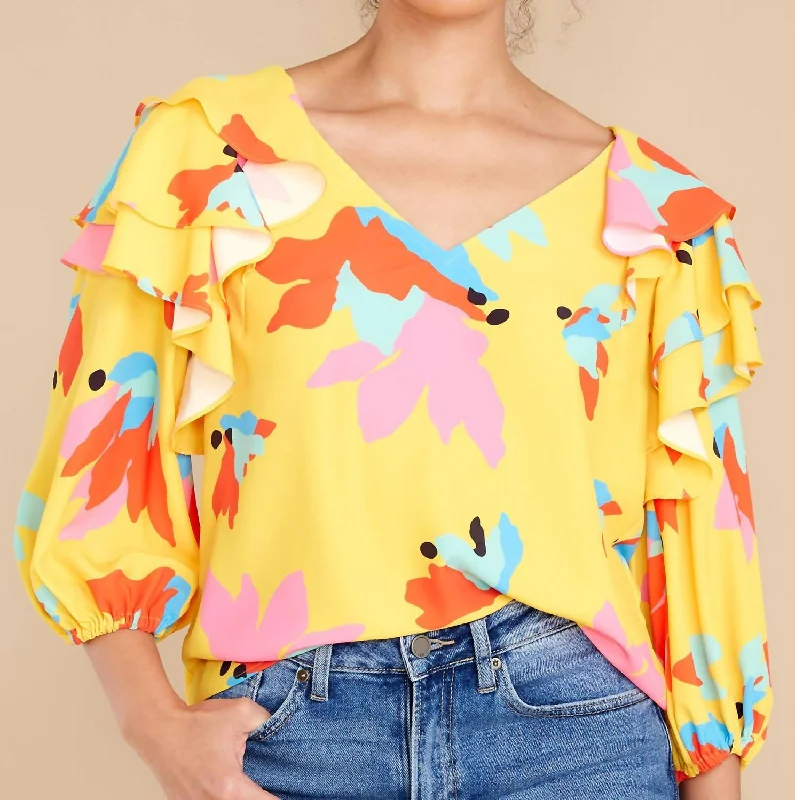 Deep Discounts Knox Blouse In Lotus Flower
