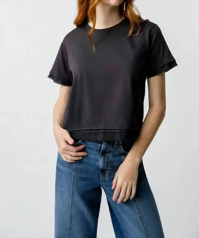 Inventory Reduction La Vie Tee Top In Vintage Black