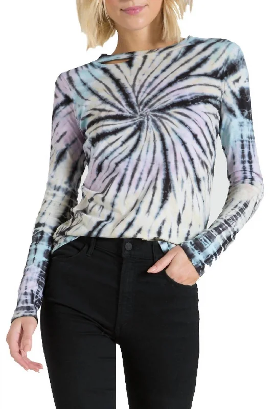 Extra Savings Link Tie Dye Long Sleeve T-Shirt In Multi