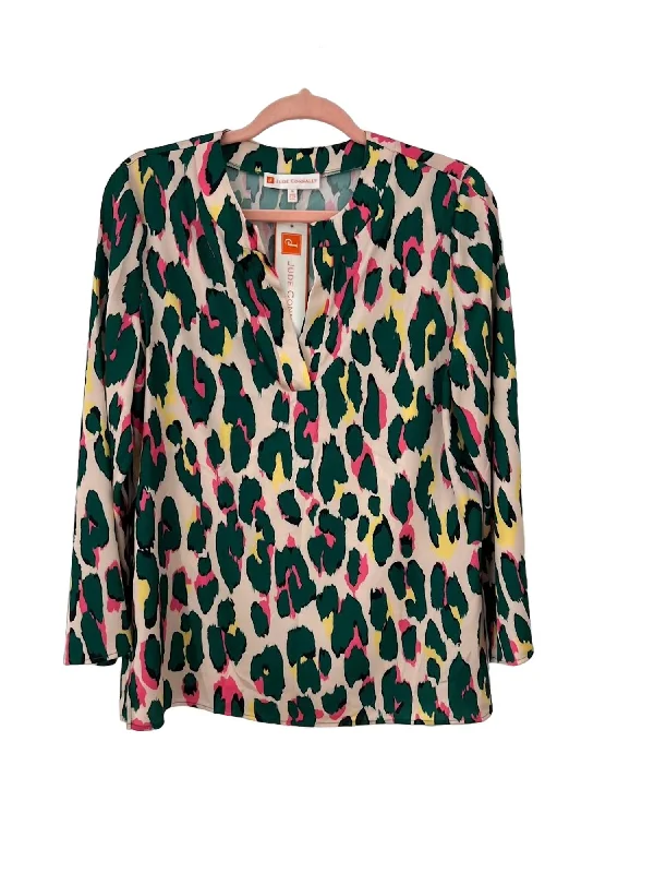 Discount Days Livvy Blouse In Large Leopard Sand