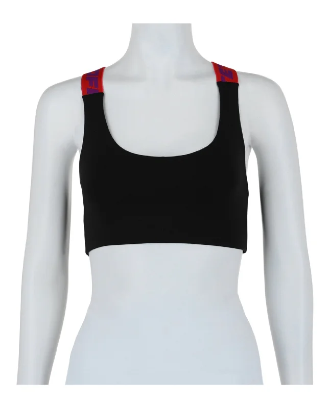 Massive Deals Logo Band Crisscross Sports Bra