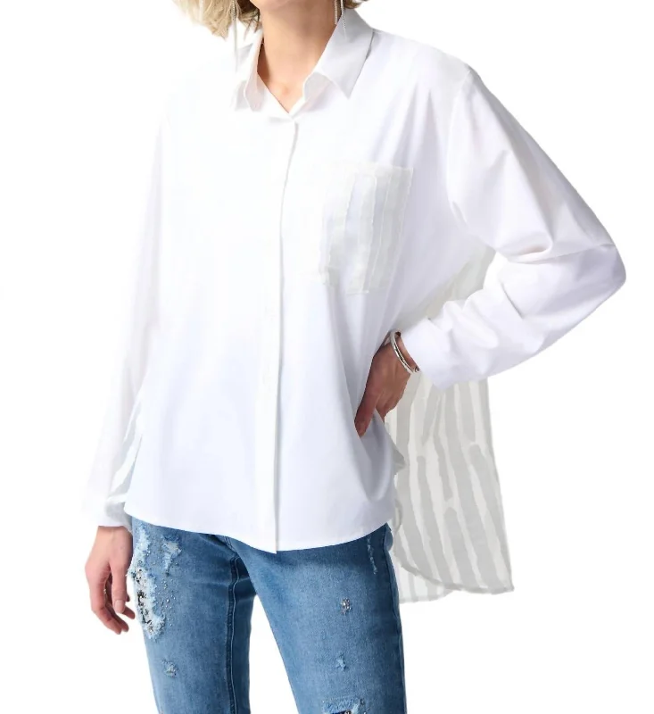 The Best Prices Loose-Fit Textured Shirt In White