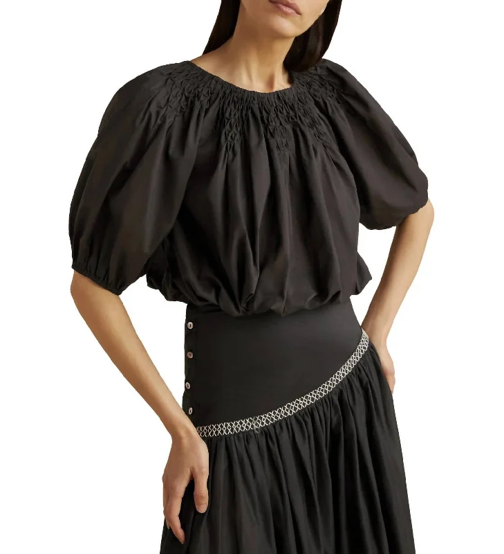 Steals and Deals Lotus Blouse In Black
