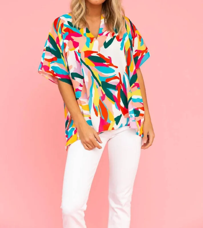 Super Sale Maggie Top In Happy Palms