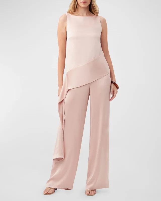 Crazy Deals Makay Sleeveless Draped Satin Top