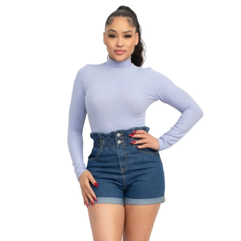 Limited Availability Mock Neck Long Sleeve Top