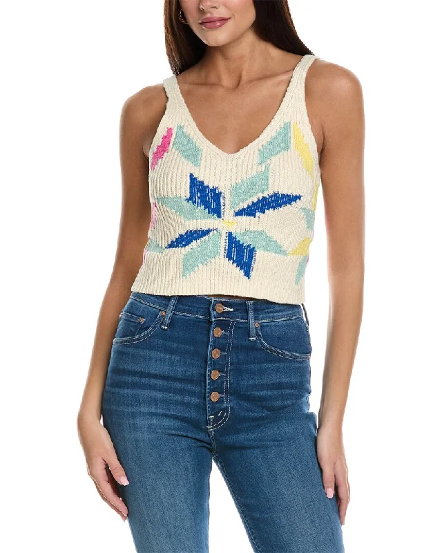 Referral Discount MOTHER Denim The Cropped Varsity All-Star Alpaca-Blend Tank