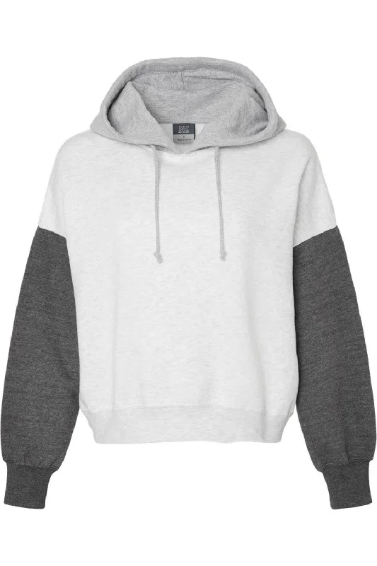 Bargain Prices MV Sport Women´s Sueded Fleece Colorblocked Crop Hooded Sweatshirt