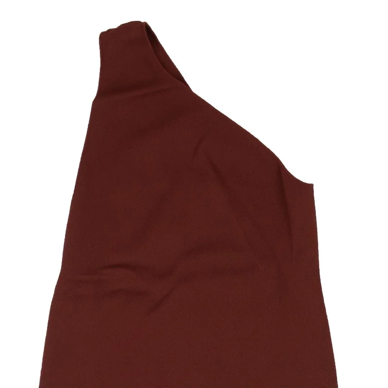 Act Now NWT BOTTEGA VENETA Brick Red One Shoulder Knit Midi Dress
