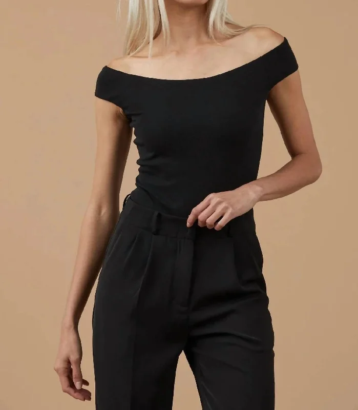 Today’s Deal Off The Shoulder Bodysuit In Black