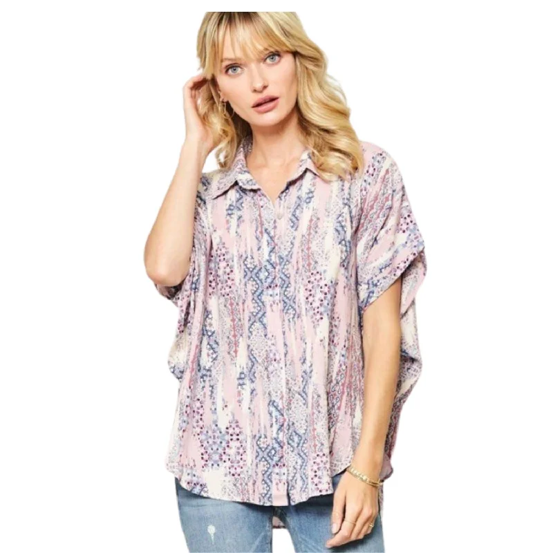 Limited Availability Ornately Patterned Woven Top