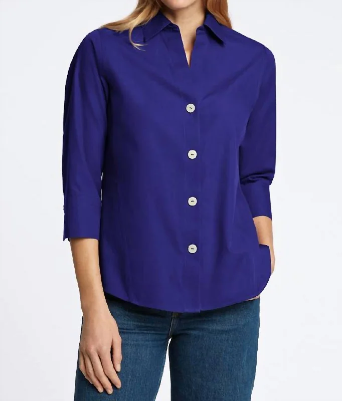 Buy Now Paityn Essential Pinpoint No Iron Shirt In Royal Blue