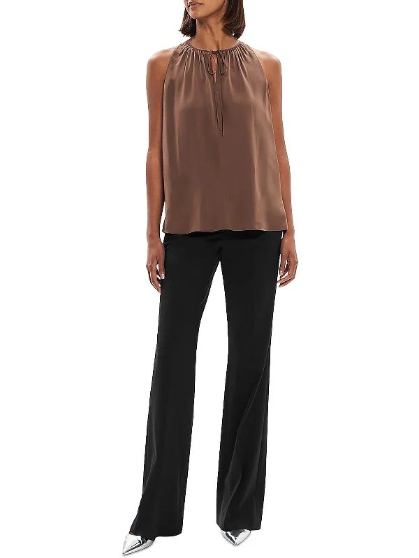 Warehouse Sale Petites Womens Tie Shirt Shell