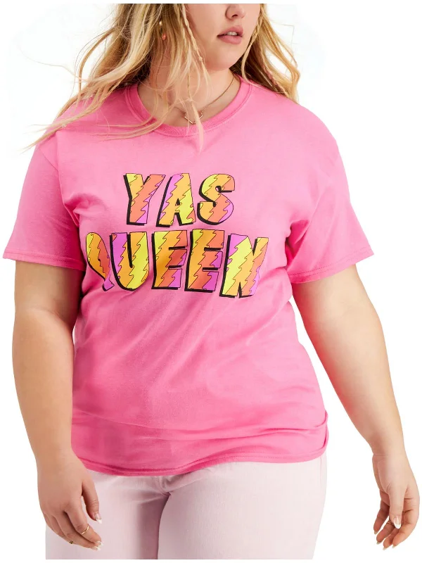 Super Savings Plus Womens Crewneck Short Sleeve Graphic T-Shirt