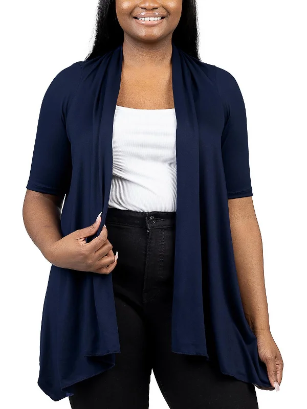 Limited Availability Plus Womens Open Front Batwing/Dolman Sleeve Kimono